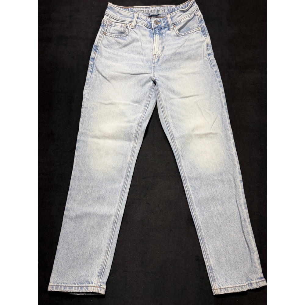 American Eagle Outfitters Womens Jeans Light Wash Straight Leg Rigid Size 2